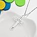 YFN Men Jesus Christ Cross Pendant Necklace Sterling Silver Crucifix Cross Catholic Necklace Box Chain 22 Inch (Men Jesus Christ Cross Necklace 22 Inch) (Jesus Christ Necklace)