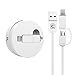 iPhone Charger, Wim Retractable Micro Usb Cable Lightning Cable 2 in 1 Sync and Charge Retractable High Speed Adapter Cable for iPhones,iPad,iPod,Android Phones (White)