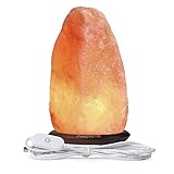 SMAGREHO Natural Himalayan Salt Lamp, Hand Carved Crystal Glow Rock LampIncludes Neem Wood Base / Bulb, UL Listed On and off function Dimmer Switch(7-8 inch, 5 - 8lbs)