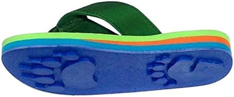 Animal Traks FLIP Flops Slippers- Bear Print Sandals for Girls and Boys, Little Kids (Age 4 โ 8).