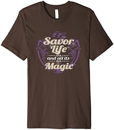 Mens Savor Life And All Its Magic Gardening T-Shirt Small Brown