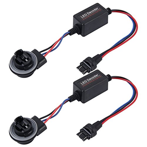 Oda 2 Pcs LED Load Resistor 3157 Car LED Decoder Warning Error Canceller Auto Canbus Error-Free Adapter