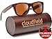 cloudfield Wood Frame Sunglasses for Men and Women with 9-Layer Polarized Lenses and Double Layer of UV Blocking Coating