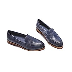 Mona flying Women's Leather Penny Loafer Casual