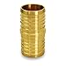 Supply Giant FQDQ0058-OM x PEX Straight Coupling Barb Pipe Fitting, 5/8'', Brass, 38