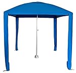 Ultimate Beach Umbrella Cabana Tent. Heavy Duty Square Umbrella with Detachable Cabana Sides. Also can be used as a bimini top sun shade boat umbrella. Commercial Grade.