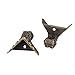 BQLZR Antique Bronze Wooden Box Decorative Corner Foot with Mounting Screws Pack of 4