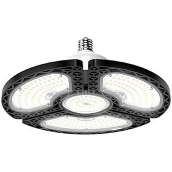 LED Garage Lights, 80W Deformable LED Garage Ceiling Lights 12000 LM CRI 80 Led Shop Lights for Garage, Garage Lights with 3 Adjustable Panels,Utility Led Garage Lighting,LED Light Bulbs for barn etc.