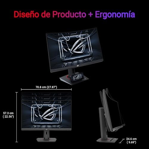 ROG Strix XG32WCMS - Monitor Gaming USB Tipo-C de 32 Pulgadas 2560x1440, Curvo, 280 Hz (sobre 144 Hz), 1 ms (GTG), Fast VA, Extreme Low Motion Blur Sync, Soporte para trípode, HDR