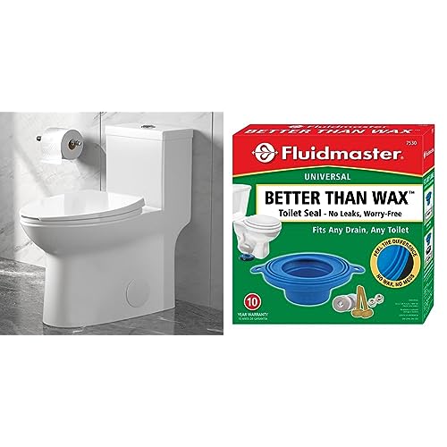 DeerValley Symmetry One Piece Toilet, Dual Flush 1.1/1.6 GPF Elongated