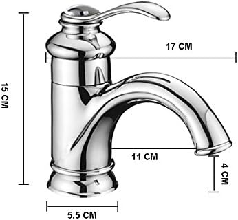 Wovier Waterfall Basin Mixer Tap, Single Handle Single Hole Bathroom Sink Faucet,Chrome Finish, Silver - Image 3