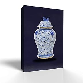 Blue and White Porcelain China Vase Painting Wall...