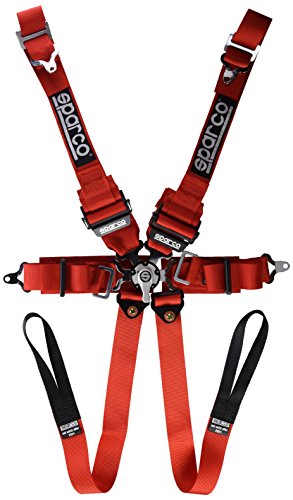 Click Here to See More Images Sparco 04796HRS 6Point P-2 Hans Formula Belt Red Size: 3
