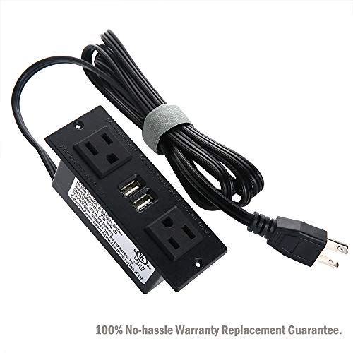 Virine Furniture Recessed Power Strip, Recessed Desk Outlet with USB