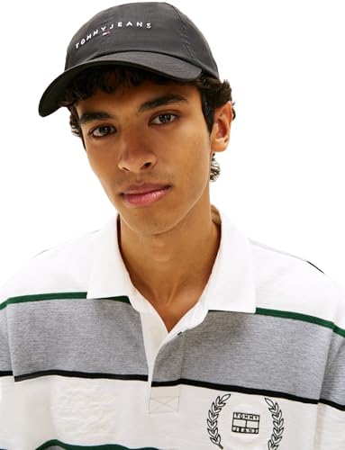 Herren Cap Linear Logo mit Klettverschluss, Schwarz (Black), Einheitsgröße