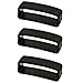3 Pieces Size 30MM Black Rubber Silicone Replacement Watch Band Strap Loops