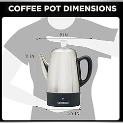 Mixpresso Electric Pot 10 Cup, Stainless Steel