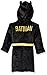DC Comics Batman Toddler Boys' Hooded Robe, Black, 4T