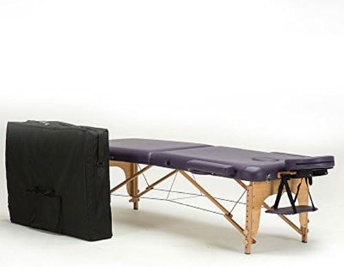 Professional Portable Folding Massage Bed Salon Furniture Wooden Bed Foldable Beauty Spa Massage Table Bed (wide 60cm, purple)