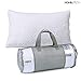 homentality Shredded Memory Foam Bed Pillow for Sleeping Thick Thin Adjustable Cool Pillowcases for Side Back Sleepers - Soft Firm Neck Pain Support - Home Bedding Gift Men Women Sleep, Queen Size