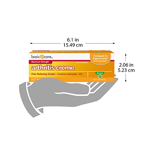 Amazon Basic Care Arthricream, Trolamine Salicylate 10, Analgesic & Arthritis Pain Relief Cream