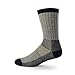 Merino Wool Crew Hiking Sock - Moisture Wicking - Denim Heather - Large