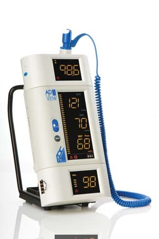 Adview Diagnostic Station Bp/sp/temp with Desk Wall or Mobile, White, Adult