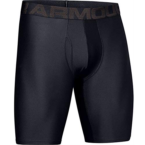 Under Armour mens Tech 9inch Boxerjock 1Pack , Black (001)/Pitch Gray