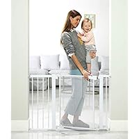 Heele Metal Mesh 29.5-46 inch Baby Gate Auto Close Safety Gate,Extra Tall Child Gate,Extra Wide Easy Walk Thru Durability Pet Gate.Doorways Gate