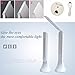 KINGSO Touch LED Desk Lamp 3-Level Portable Dimmable Book Light with USB Charging Port Eye-caring White Table Lamp for Reading Relaxation Bedtime