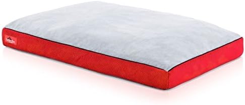 Small Therapeutic Dog Bed Memory Foam Deluxe Comfort in Red - Great for Dogs with Arthritis or Bone Problems - Non Skid Bottom