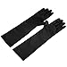Satin Gloves, Audrey Hepburn Breakfast at Tiffany's, Black, avail in Two Lengths