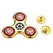 SigmaGo LED Light Fidget Spinner with Replaceable Batteries - Zinc Alloy Glow Metal Finger Spinner - Durable Tri-spinner Toy for Autism ADHD Anxiety Stress Relief-Multiple Shining Modes (Gold)