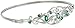 Amazon Collection Sterling Silver Created Emerald and Cubic Zirconia Filigree Hinged Bangle Bracelet, 7.25”