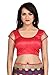 Shonaya Women`S Party Wear Georgette Printed Saree Sari (Red & Blue)
