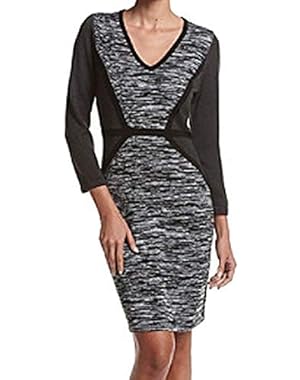 Gray Women's Large V-Neck Sweater Dress