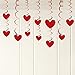 Valentines Day Decorations, Valentine Hanging Heart Swirl Decoration for Ceiling - Great for Anniversary, Wedding, Birthday, Bridal Shower, Bachelorette Party
