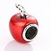Christmas Apple.925 Sterling Silver Charms, Apple with Transparent Red Enamel and Canary Yellow Cz Stone Fits European Charms Bracelet