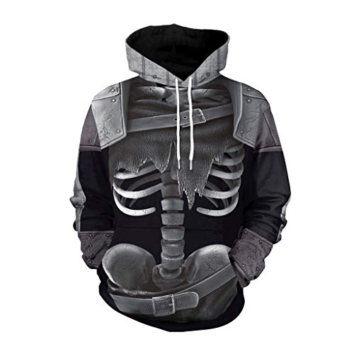 image for Dermanony _Blouses Dermanony Couple Halloween Hoodies Casual Scary Hal