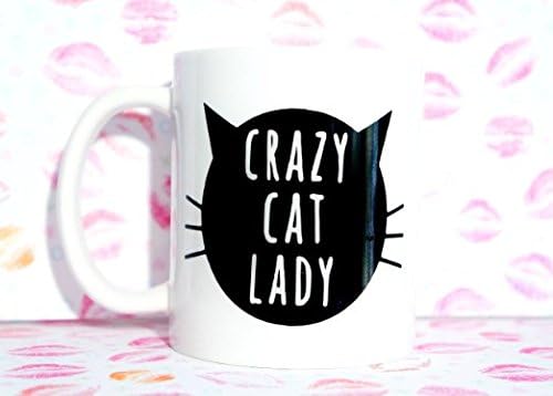 CRAZY CAT LADY COFFEE MUG, 11 oz COFFEE MUG. CAT LADY coffee mug/ CAT LADY Mug