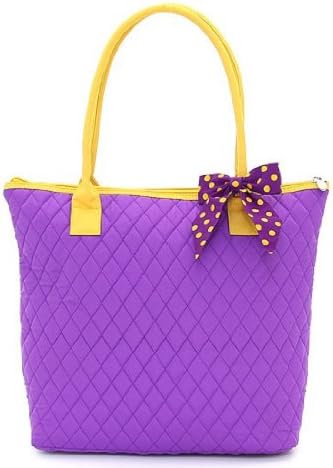 Rosen Blue Quilted Solid Medium Tote Bag