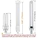 Amazing power GX23 LED Bulbs, 6W LED 2-Pin PL Horizontal Recessed Lamp, 13W Equivalent CFL Bulbs Warm White 3000K 2-Pack