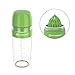 KITCHENDAO 2 in 1 Salad Dressing Shaker Container with Citrus Juicer, Dripless Pour, Leak-free, Soft Grip, Dishwasher Safe, BPA Free, Homemade Salad Dressing Bottle Mixer Measure, 350ml (1-1/2 Cups)