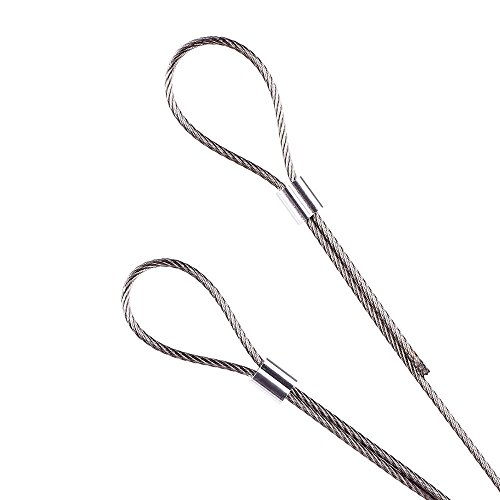 eBoot 100 Pieces Aluminum Crimping Loop Sleeves Cable Crimp for 1/ 8