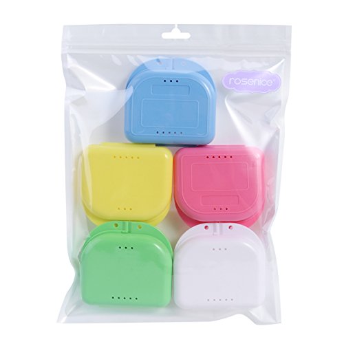6 ROSENICE+Retainer+Orthodontic+Denture+Container