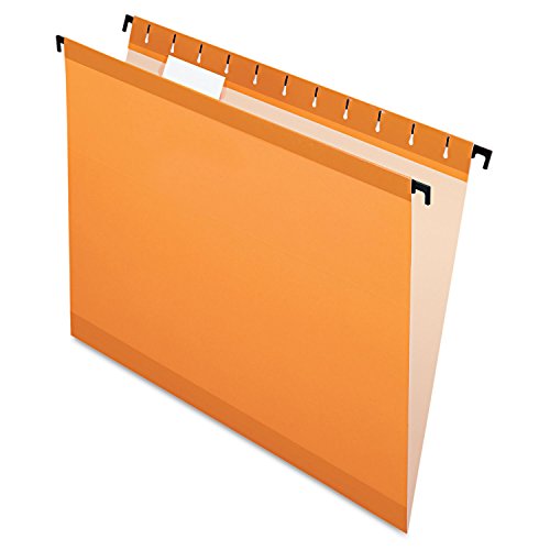 PendaflexSureHook Hanging Folders, Letter Size, 1/5-Cut Tabs, Orange, 20/Box