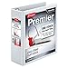 Cardinal Premier Easy Open 3-Ring Binder, 3", ONE-Touch Easy Open Locking Slant-D Rings, 650-Sheet Capacity, ClearVue Cover, PVC-Free, White (10330) primary
