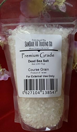 Course Grain Dead Sea Salt Premium Grade 8oz or 1/2 lb