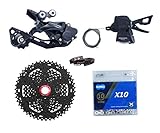 JGbike Compatible MTB groupset for Shimano M6000 10 Speed,HG500-10 42T, KMC X10 Chain, Sunrace 11-46T CSMX3 Cassette