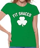 Awkwardstyles Women's Fit Shaced T-shirt Drunk Funny Irish St Patricks Day Shirt